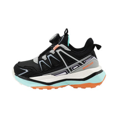 TENIS NIÑO 19319 NEGRO/GRIS PLATA/NARANJA