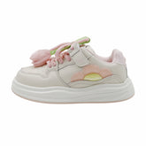 TENIS NIÑA 20225 BEIGE/ROSA