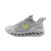TENIS CABALLERO 19396 GRIS PLATA/VERDE NEON