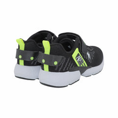 TENIS NIÑO 2669 NEGRO/AMARILLO NEON