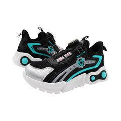 TENIS NIÑO 18238 NEGRO/VERDE AQUA