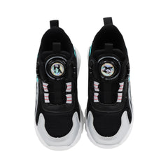 TENIS NIÑO 18238 NEGRO/VERDE AQUA