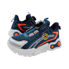 TENIS NIÑO 18238 AZUL REY/NARANJA/GRIS PLATA