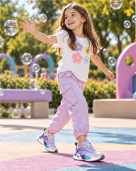 TENIS NIÑA 20219 BLANCO/MORADO