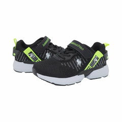 TENIS NIÑO 2669 NEGRO/AMARILLO NEON