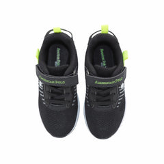TENIS NIÑO 2669 NEGRO/AMARILLO NEON