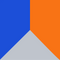 AZUL REY/NARANJA/GRIS PLATA